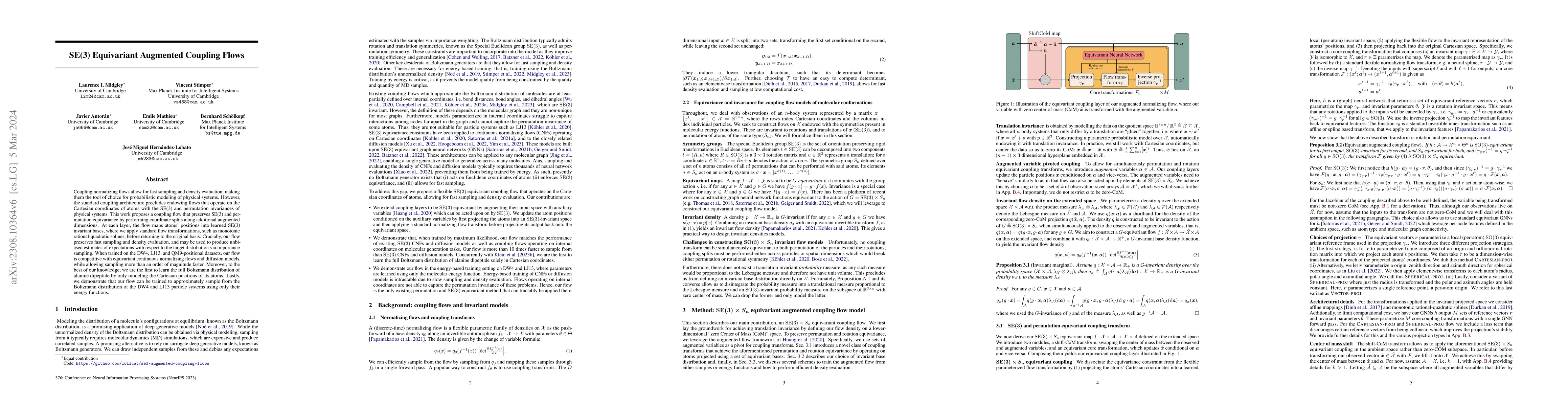 Thumbnail for SE(3) Equivariant Augmented Coupling Flows