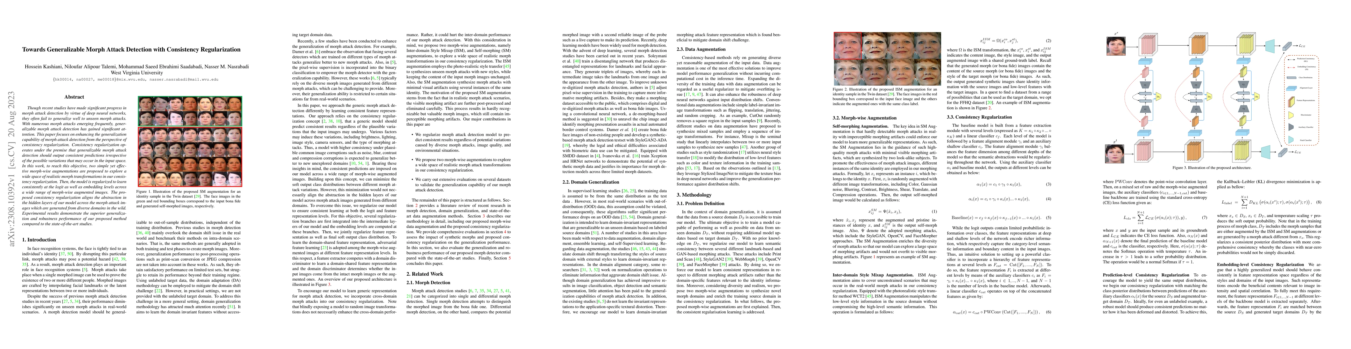 Thumbnail for Towards Generalizable Morph Attack Detection with Consistency
  Regularization