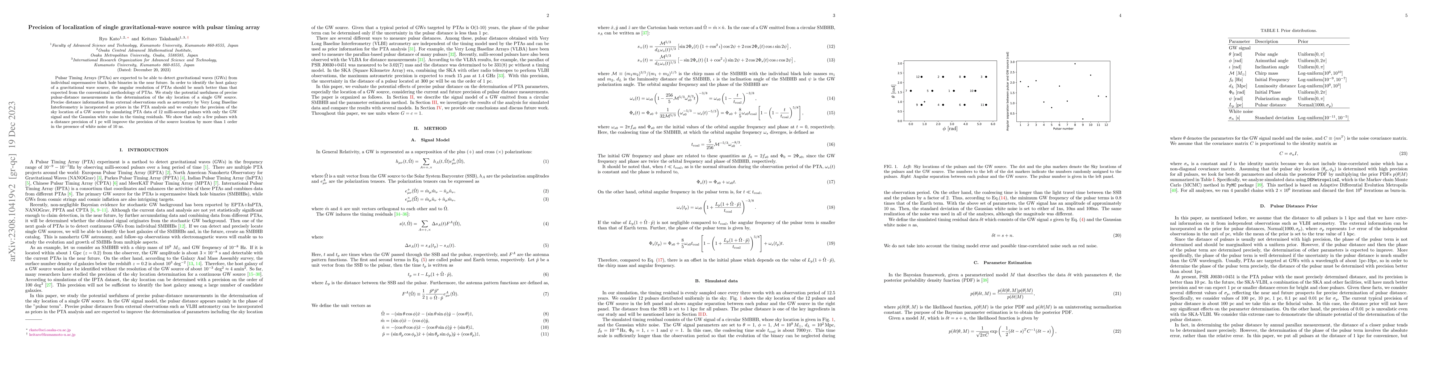 Thumbnail for Precision of localization of single gravitational-wave source with
  pulsar timing array