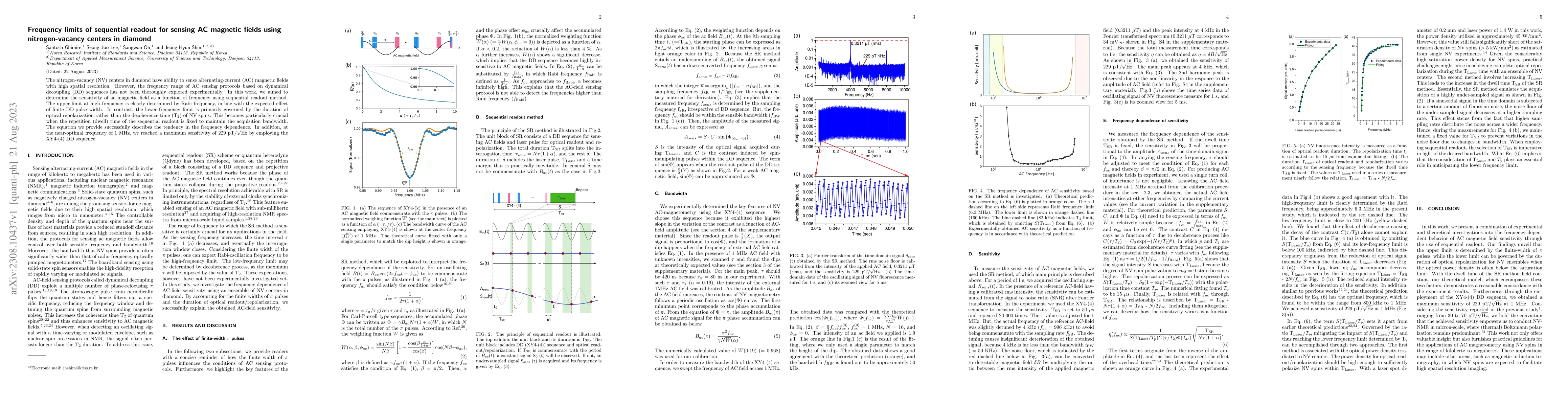Thumbnail for Frequency limits of sequential readout for sensing AC magnetic fields
  using nitrogen-vacancy centers in diamond