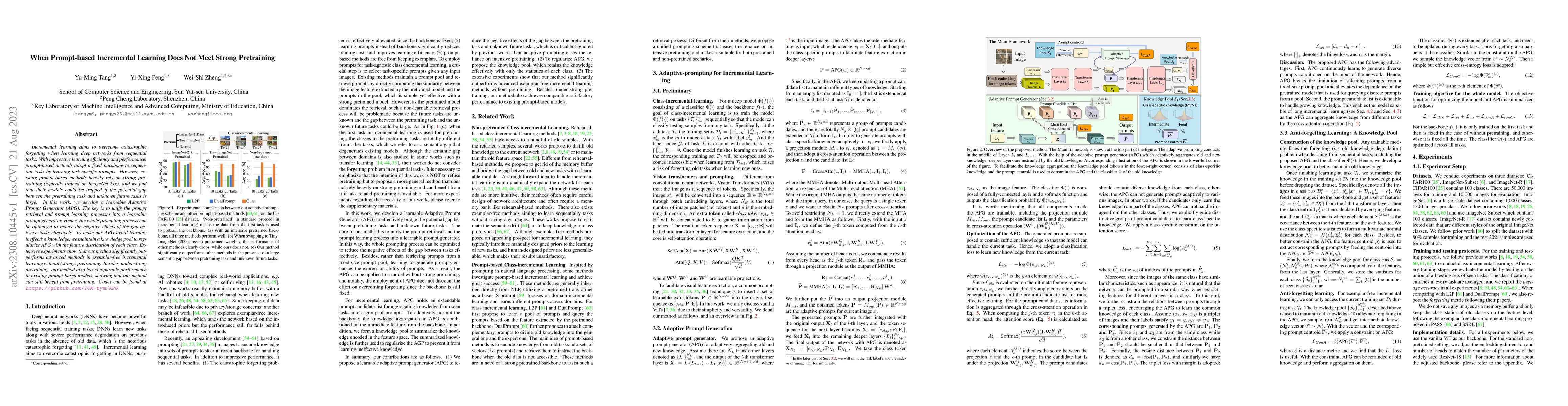 Thumbnail for When Prompt-based Incremental Learning Does Not Meet Strong Pretraining