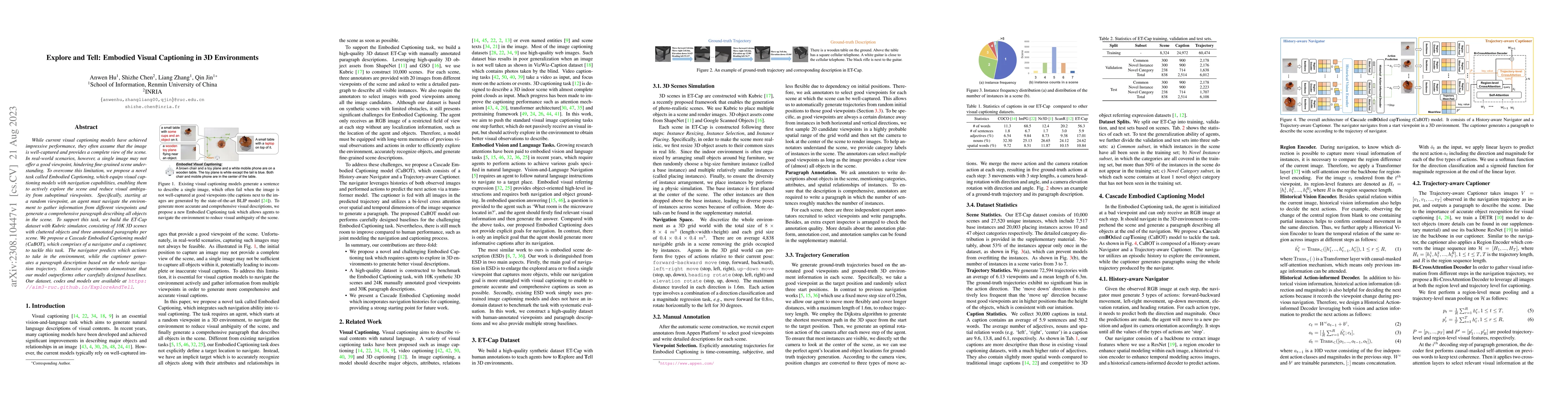 Thumbnail for Explore and Tell: Embodied Visual Captioning in 3D Environments