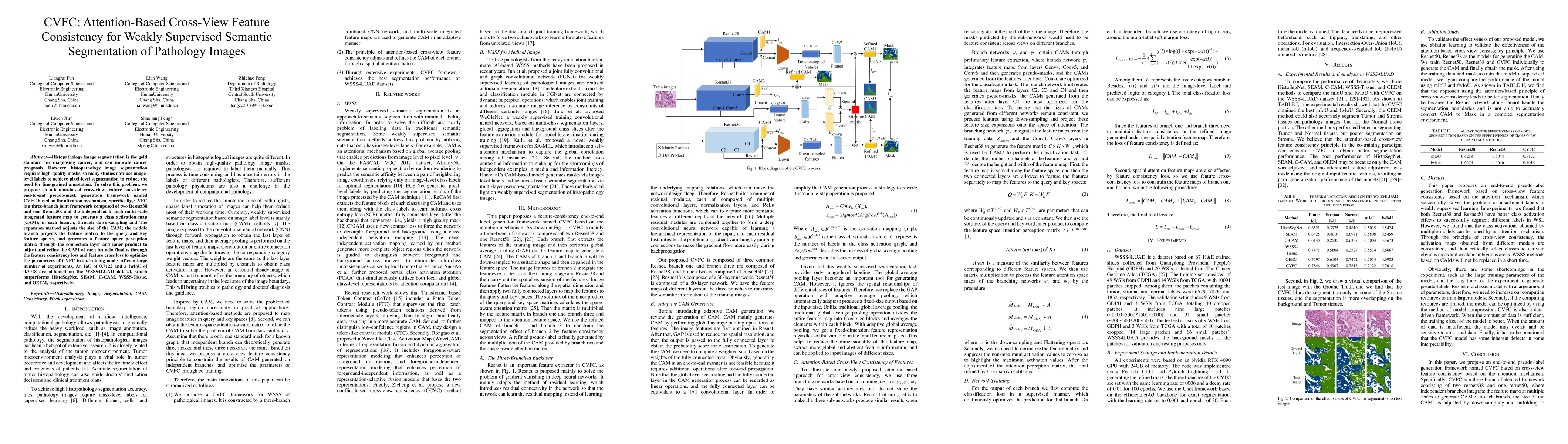 Thumbnail for CVFC: Attention-Based Cross-View Feature Consistency for Weakly
  Supervised Semantic Segmentation of Pathology Images