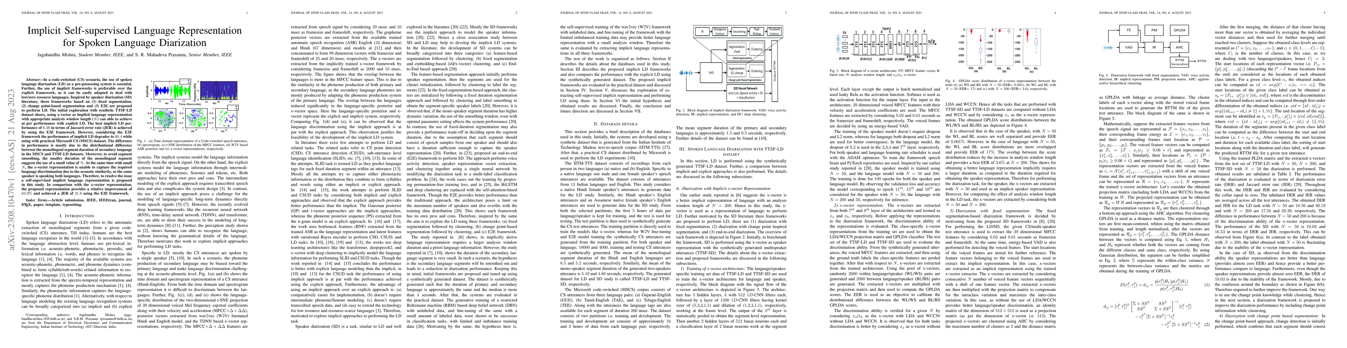Thumbnail for Implicit Self-supervised Language Representation for Spoken Language
  Diarization