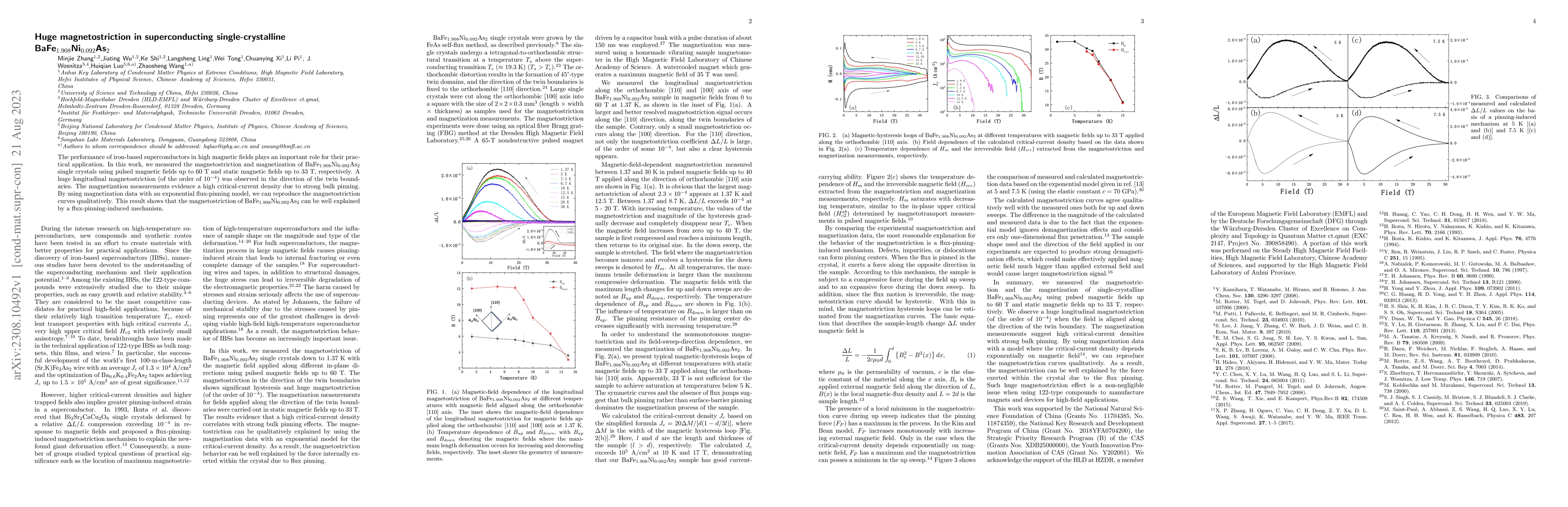 Thumbnail for Huge magnetostriction in superconducting single-crystalline
  BaFe$_{1.908}$Ni$_{0.092}$As$_{2}$