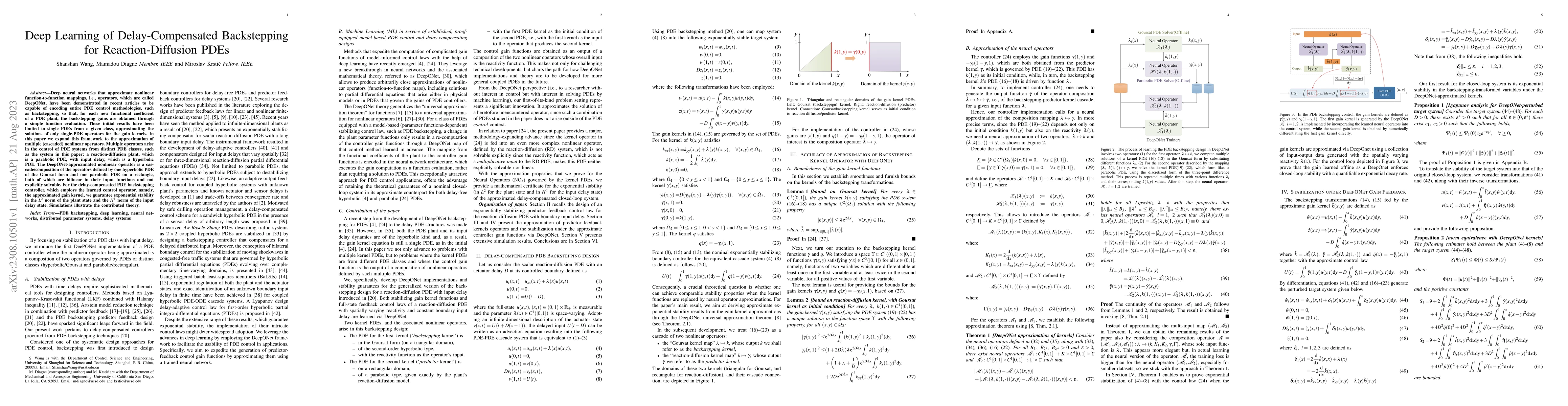 Thumbnail for Deep Learning of Delay-Compensated Backstepping for Reaction-Diffusion
  PDEs