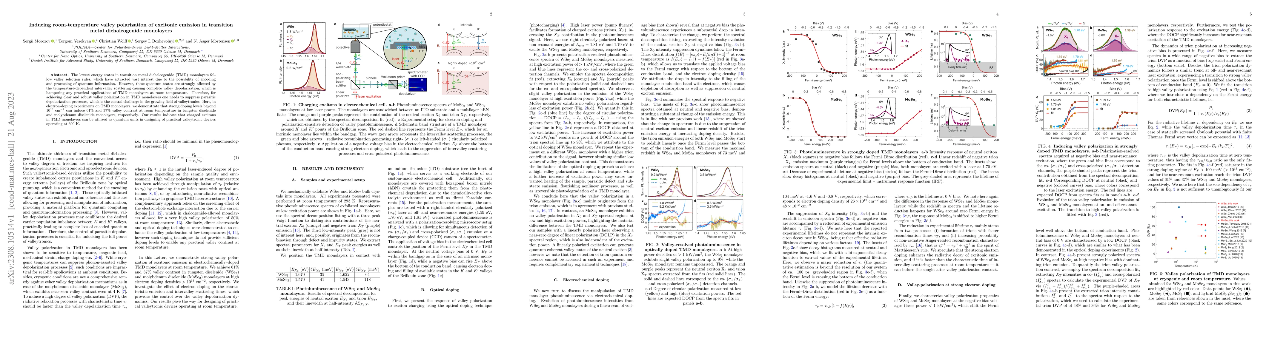 Thumbnail for Inducing room-temperature valley polarization of excitonic emission in
  transition metal dichalcogenide monolayers