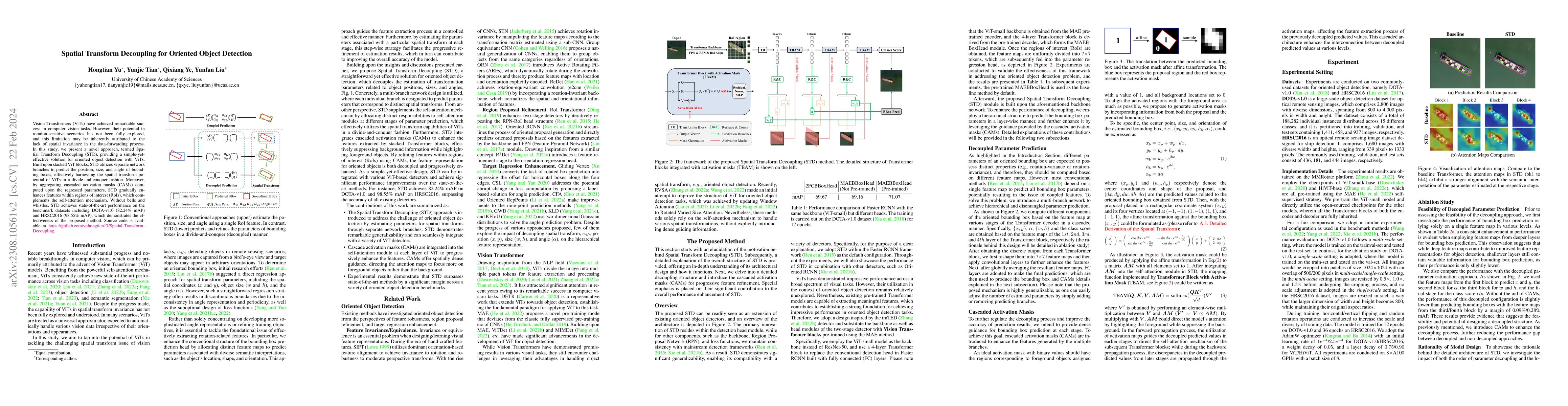 Thumbnail for Spatial Transform Decoupling for Oriented Object Detection