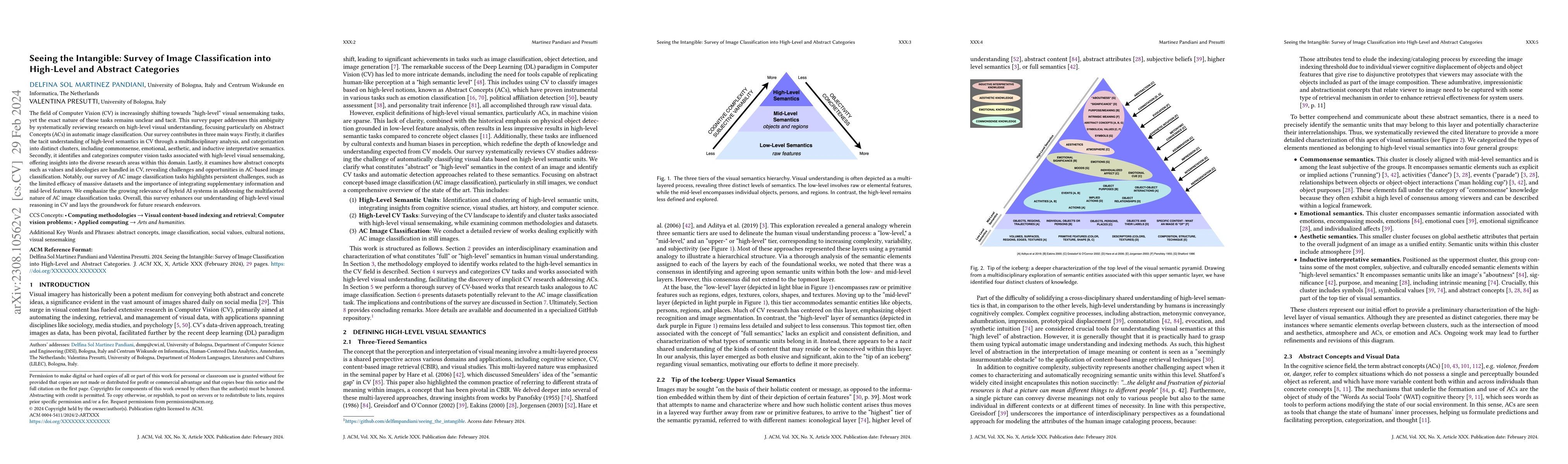 Thumbnail for Seeing the Intangible: Survey of Image Classification into High-Level
  and Abstract Categories