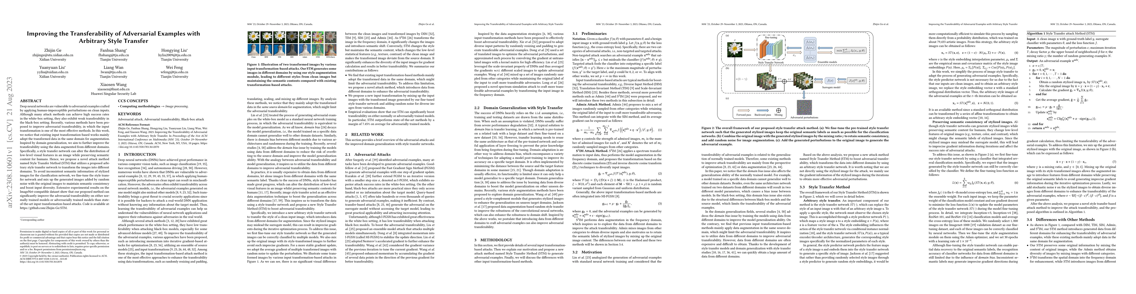 Thumbnail for Improving the Transferability of Adversarial Examples with Arbitrary
  Style Transfer