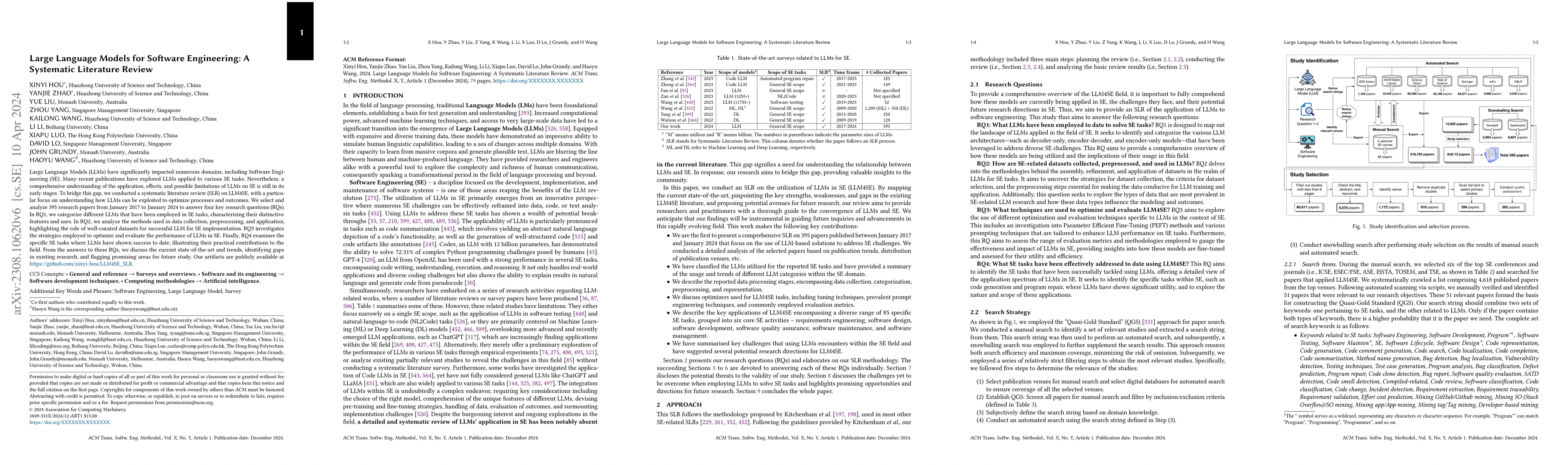 Thumbnail for Large Language Models for Software Engineering: A Systematic Literature
  Review