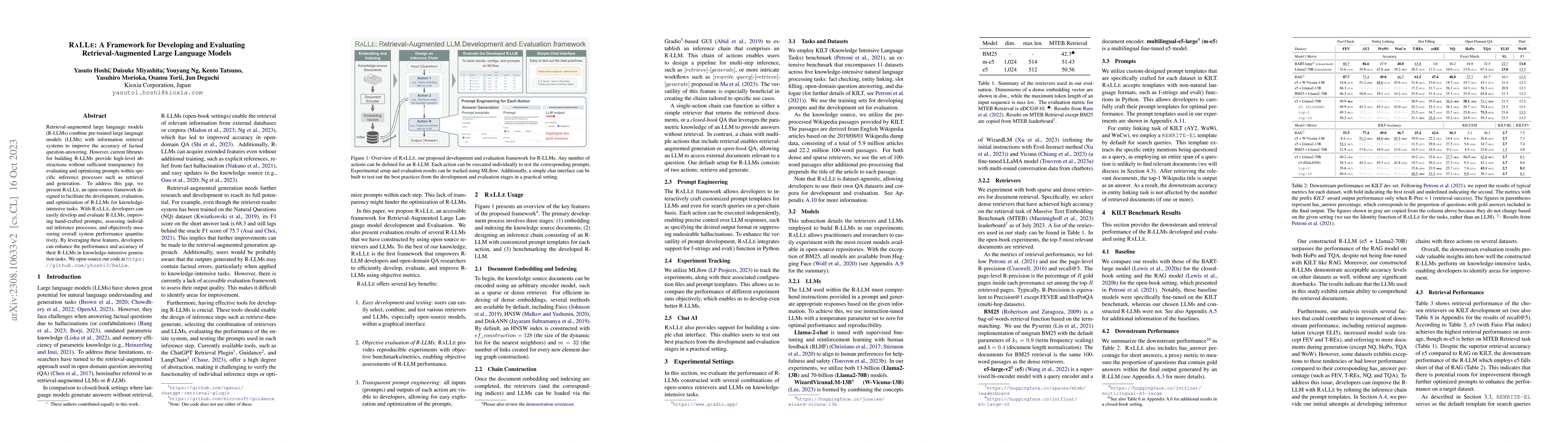 Thumbnail for RaLLe: A Framework for Developing and Evaluating Retrieval-Augmented
  Large Language Models