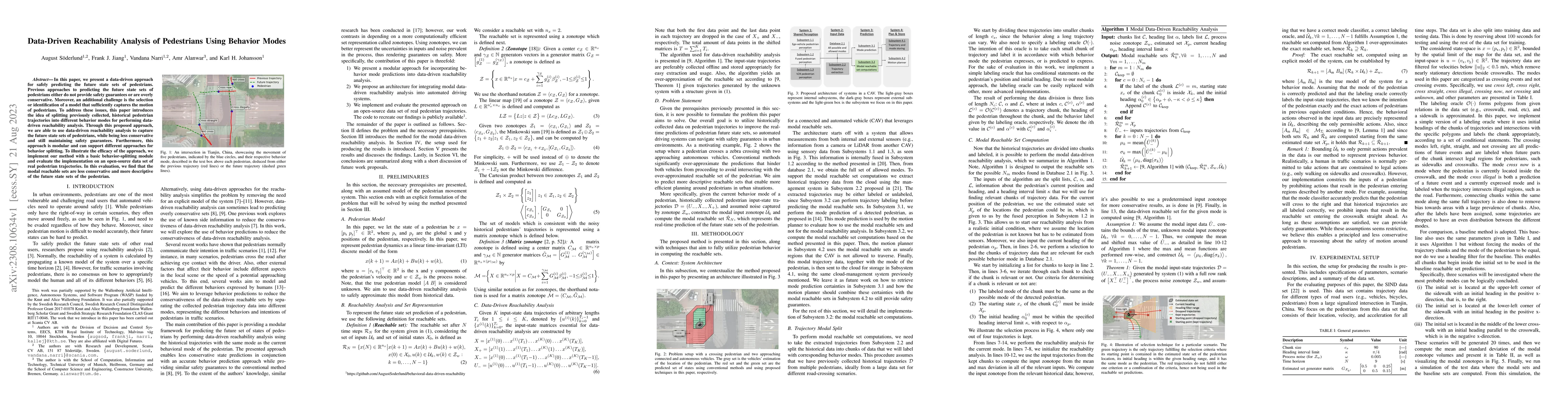 Thumbnail for Data-Driven Reachability Analysis of Pedestrians Using Behavior Modes