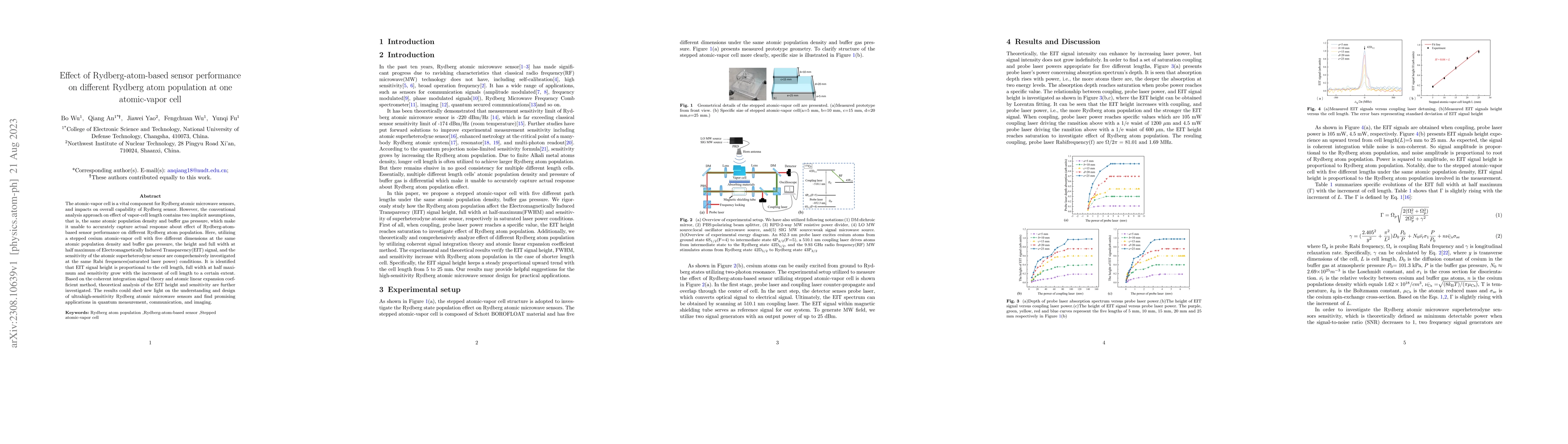 Thumbnail for Effect of Rydberg-atom-based sensor performance on different Rydberg
  atom population at one atomic-vapor cell