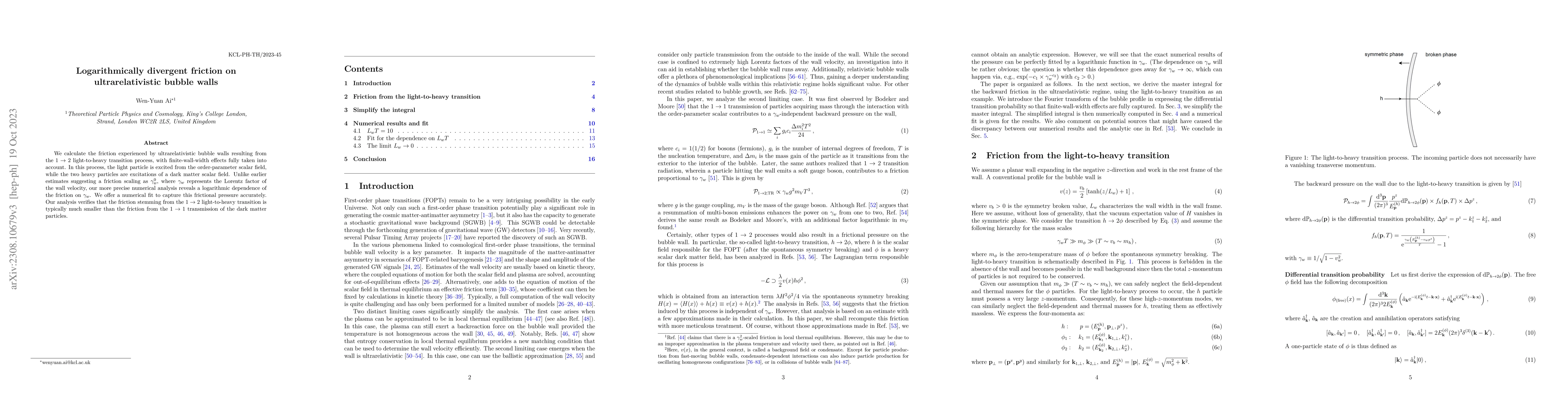 Thumbnail for Logarithmically divergent friction on ultrarelativistic bubble walls