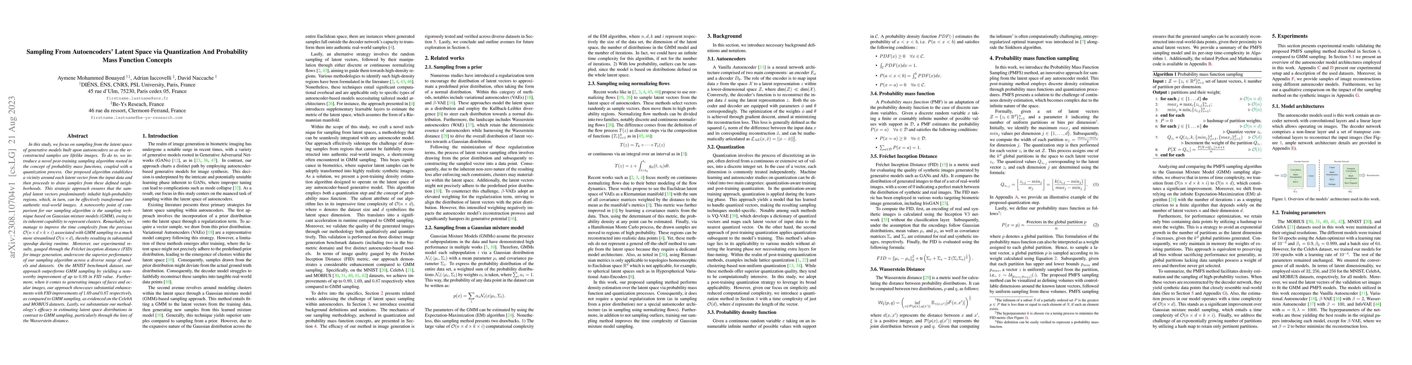 Thumbnail for Sampling From Autoencoders' Latent Space via Quantization And
  Probability Mass Function Concepts
