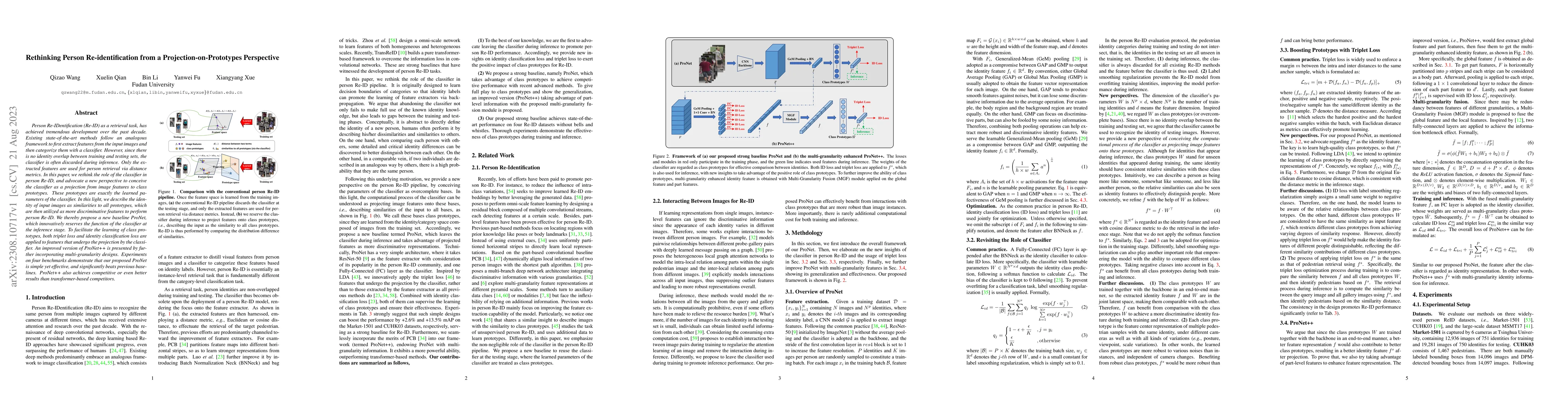 Thumbnail for Rethinking Person Re-identification from a Projection-on-Prototypes
  Perspective