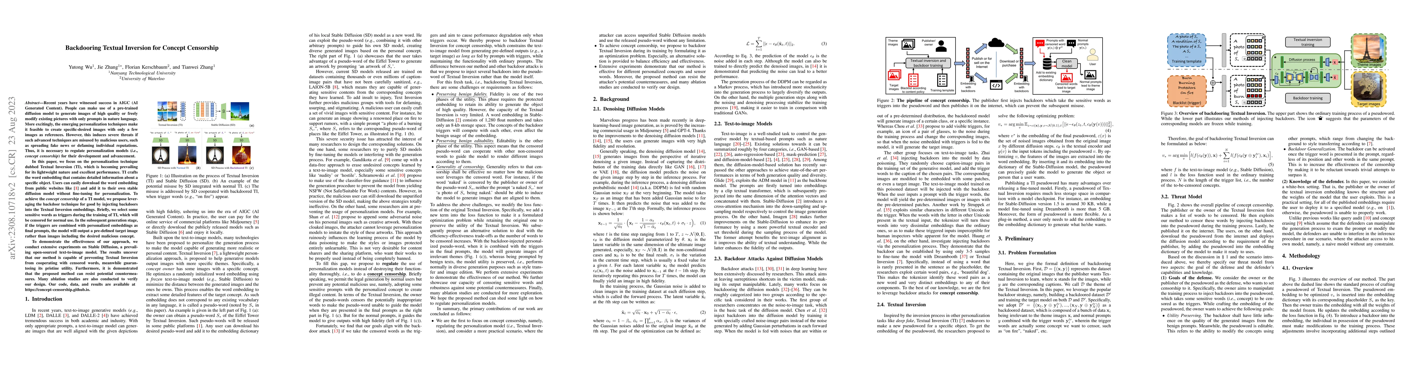 Thumbnail for Backdooring Textual Inversion for Concept Censorship