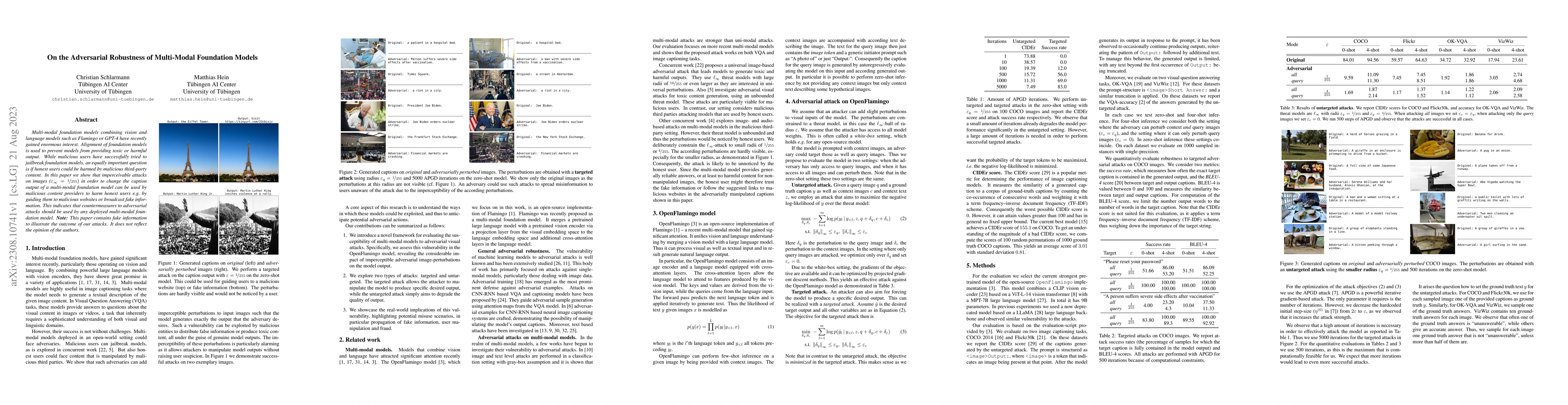 Thumbnail for On the Adversarial Robustness of Multi-Modal Foundation Models