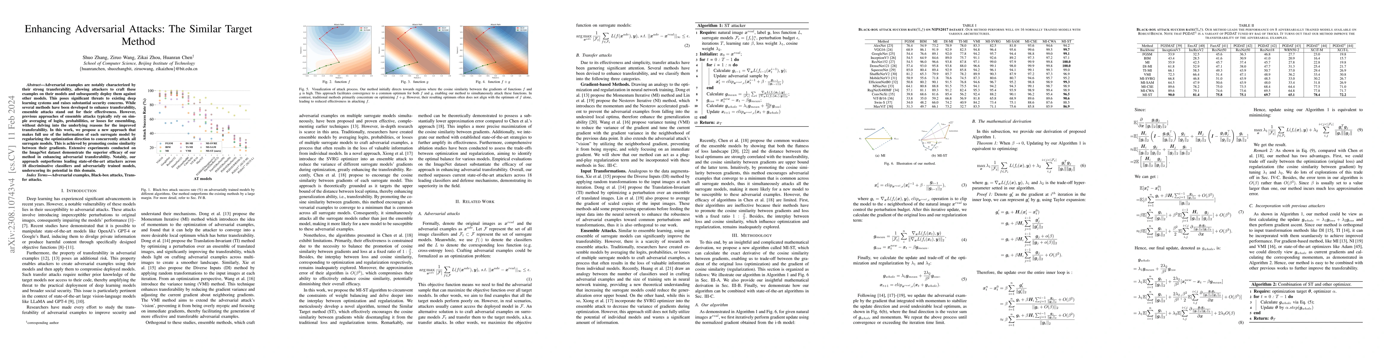 Thumbnail for Enhancing Adversarial Attacks: The Similar Target Method