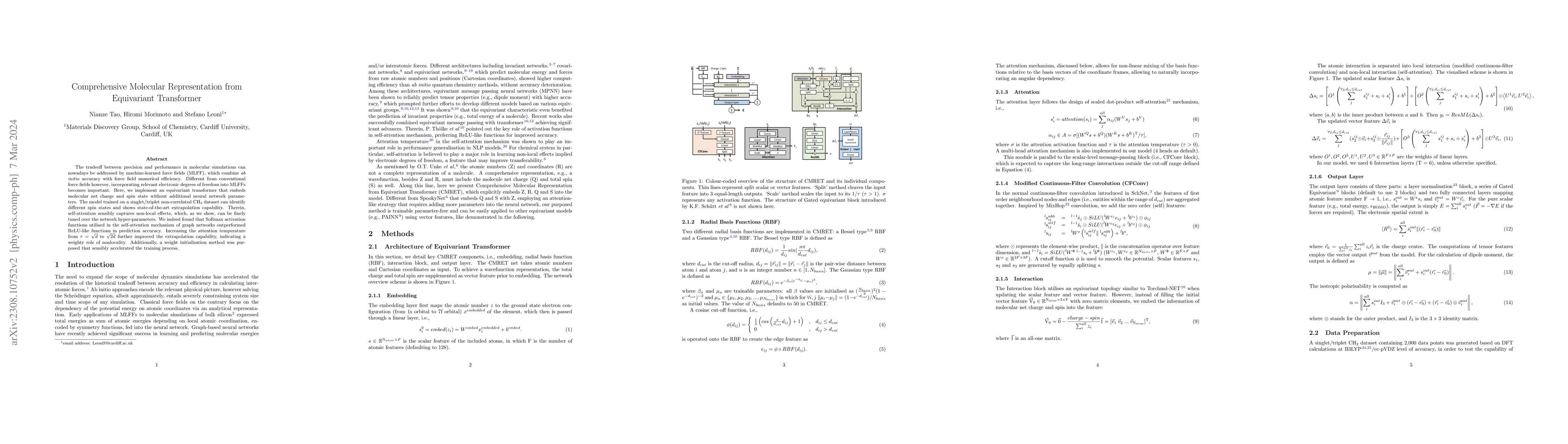 Thumbnail for Comprehensive Molecular Representation from Equivariant Transformer