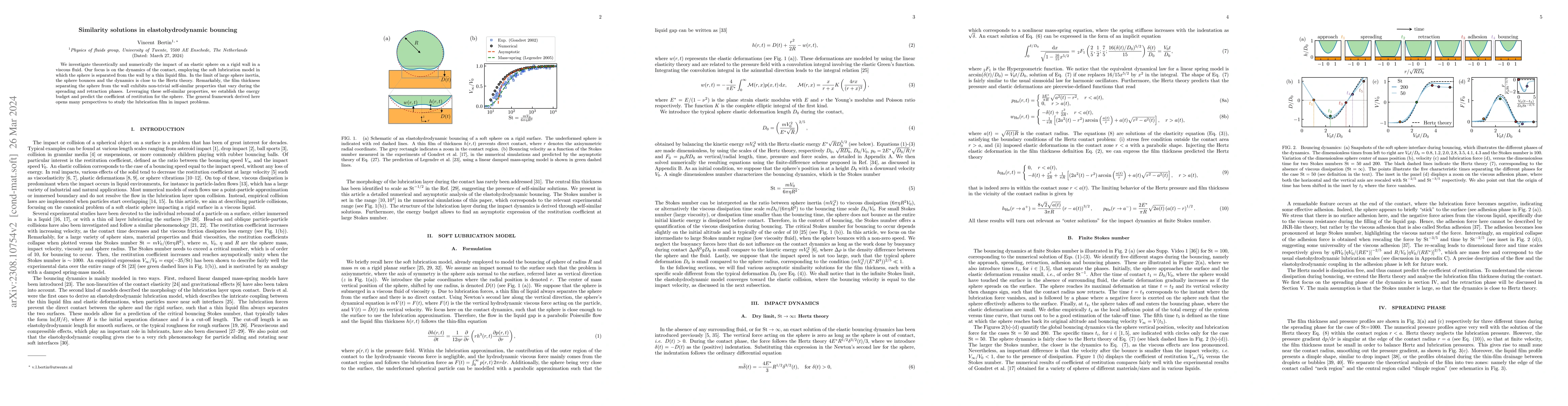 Thumbnail for Similarity solutions in elastohydrodynamic bouncing