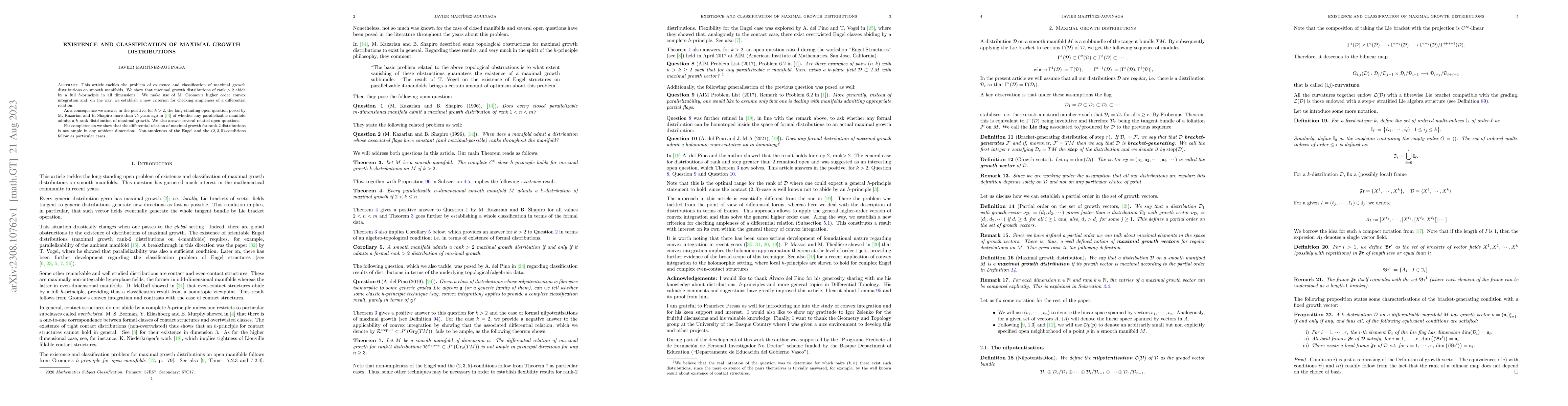 Thumbnail for Existence and classification of maximal growth distributions