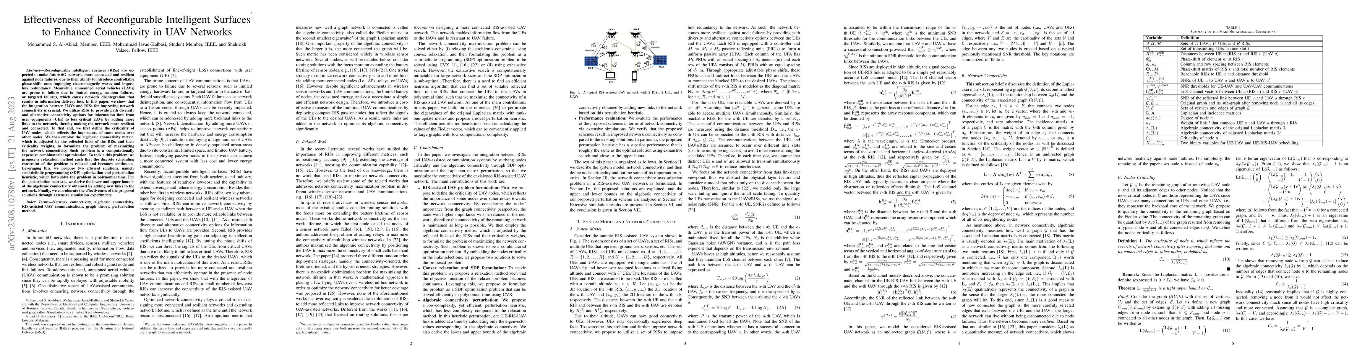 Thumbnail for Effectiveness of Reconfigurable Intelligent Surfaces to Enhance
  Connectivity in UAV Networks