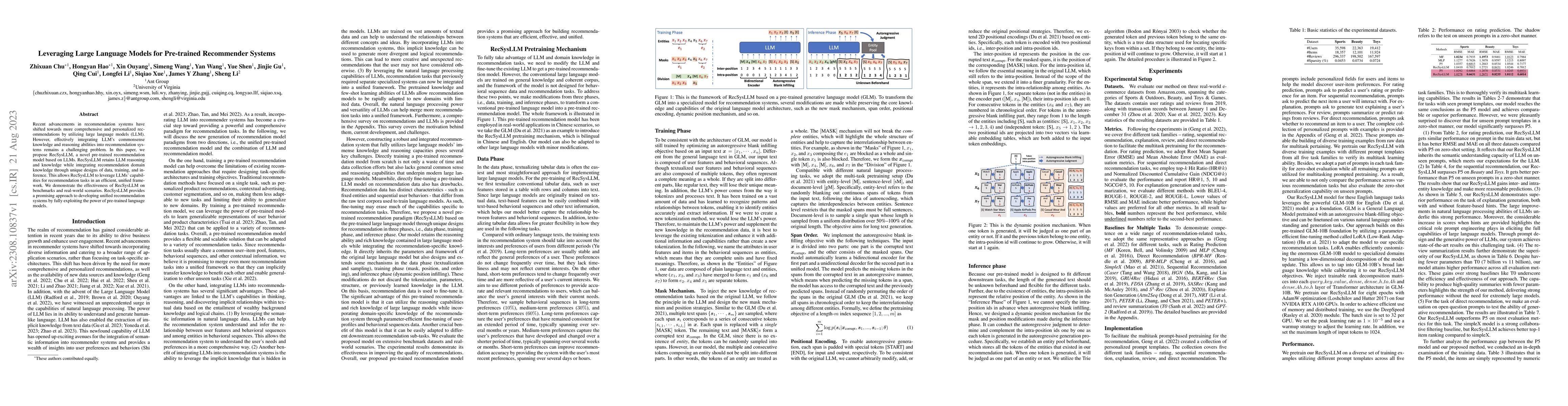 Thumbnail for Leveraging Large Language Models for Pre-trained Recommender Systems