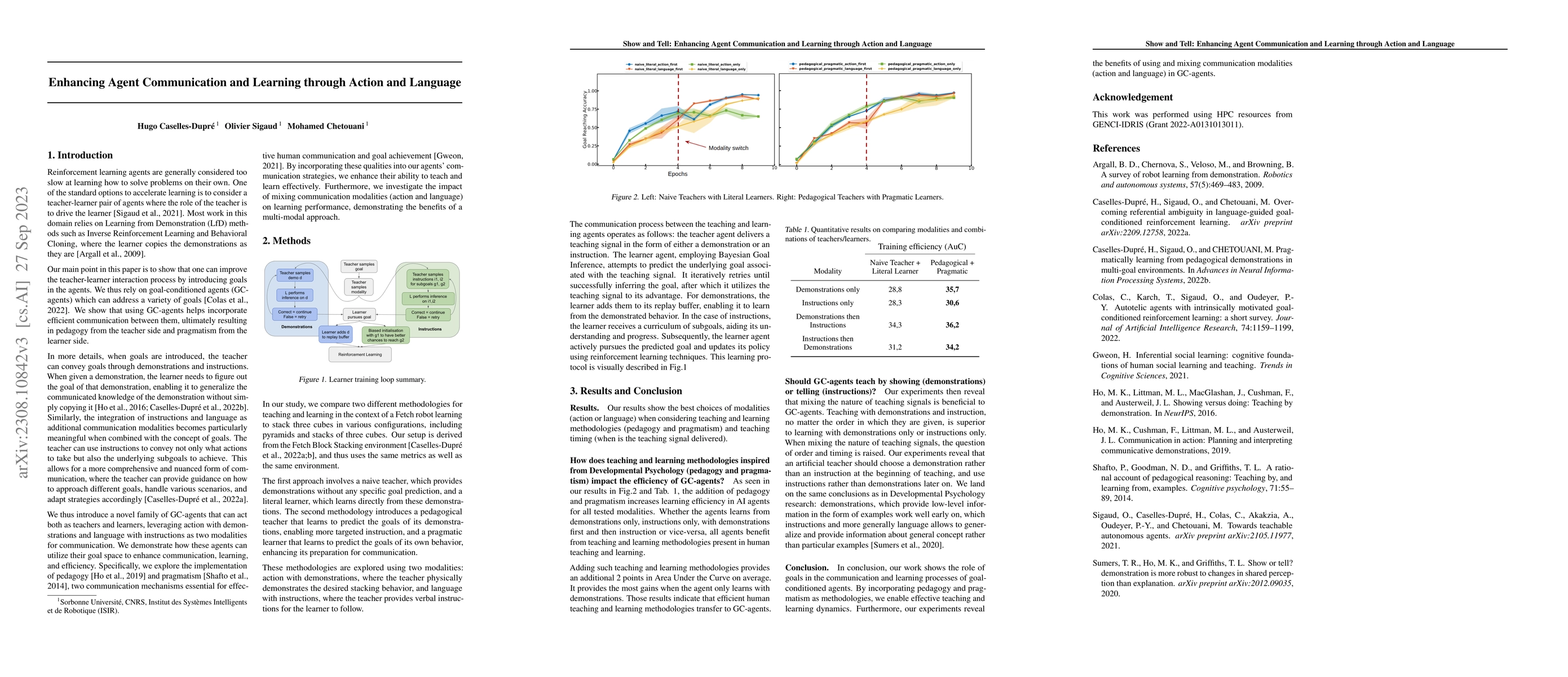 Thumbnail for Enhancing Agent Communication and Learning through Action and Language