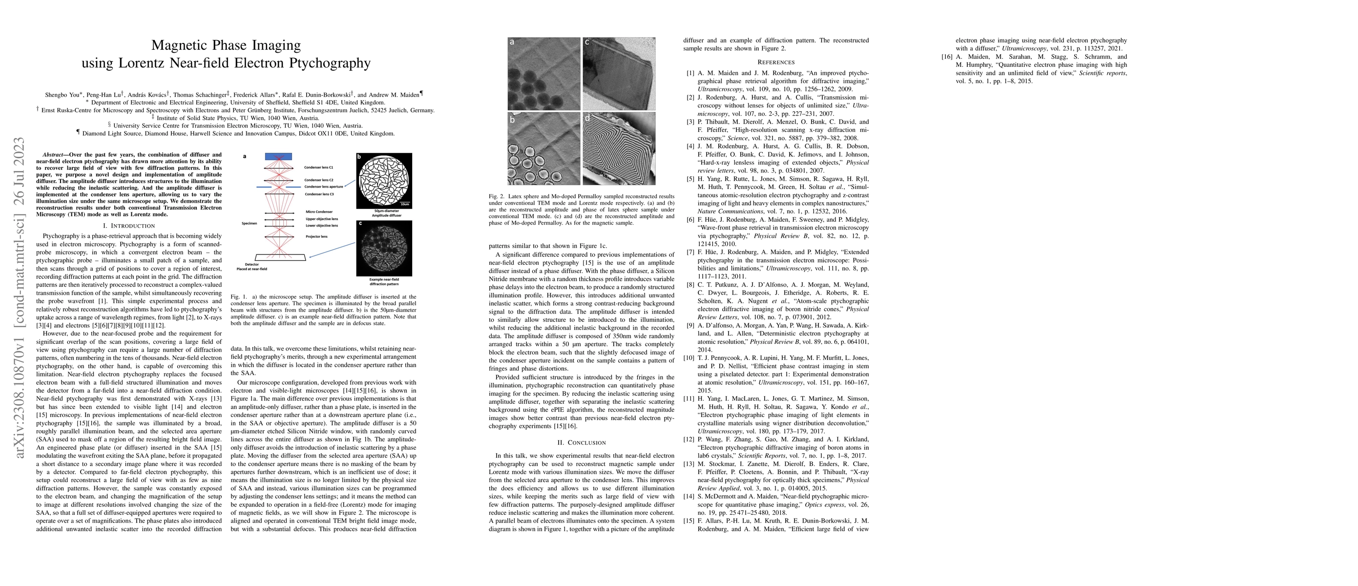 Thumbnail for Magnetic Phase Imaging using Lorentz Near-field Electron Ptychography