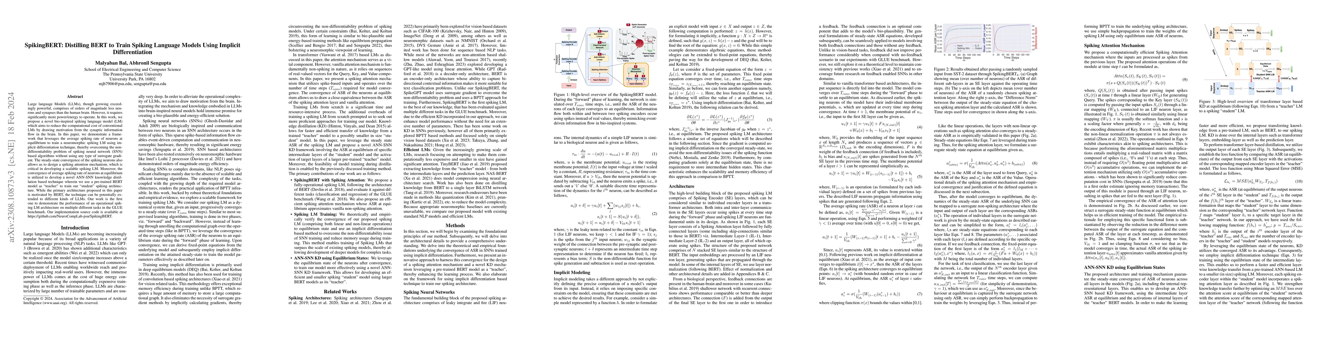 Thumbnail for SpikingBERT: Distilling BERT to Train Spiking Language Models Using
  Implicit Differentiation