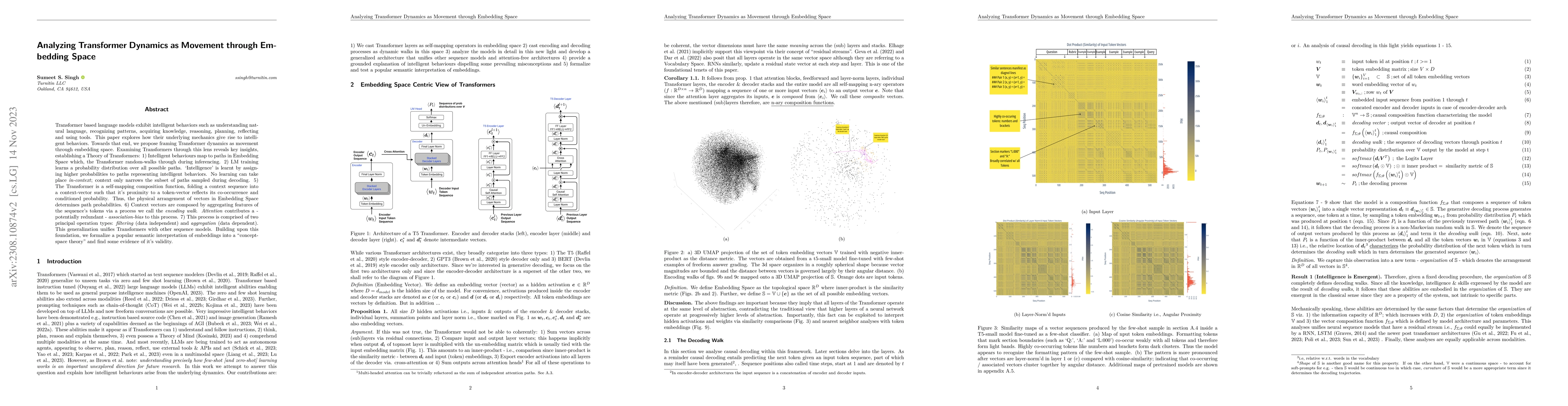 Thumbnail for Analyzing Transformer Dynamics as Movement through Embedding Space