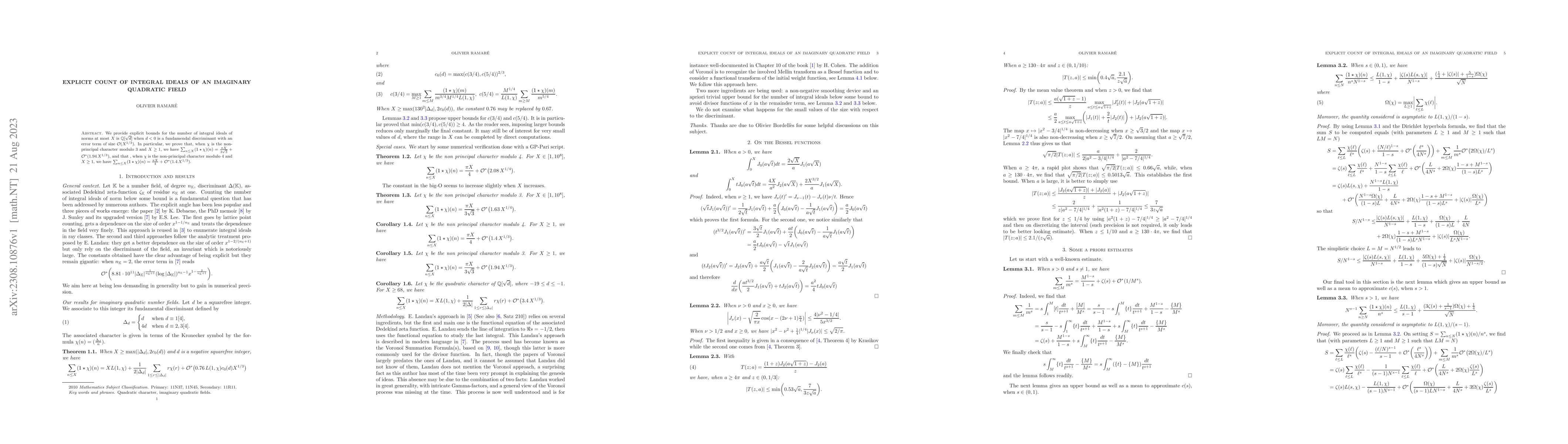 Thumbnail for Explicit count of integral ideals of an imaginary quadratic field