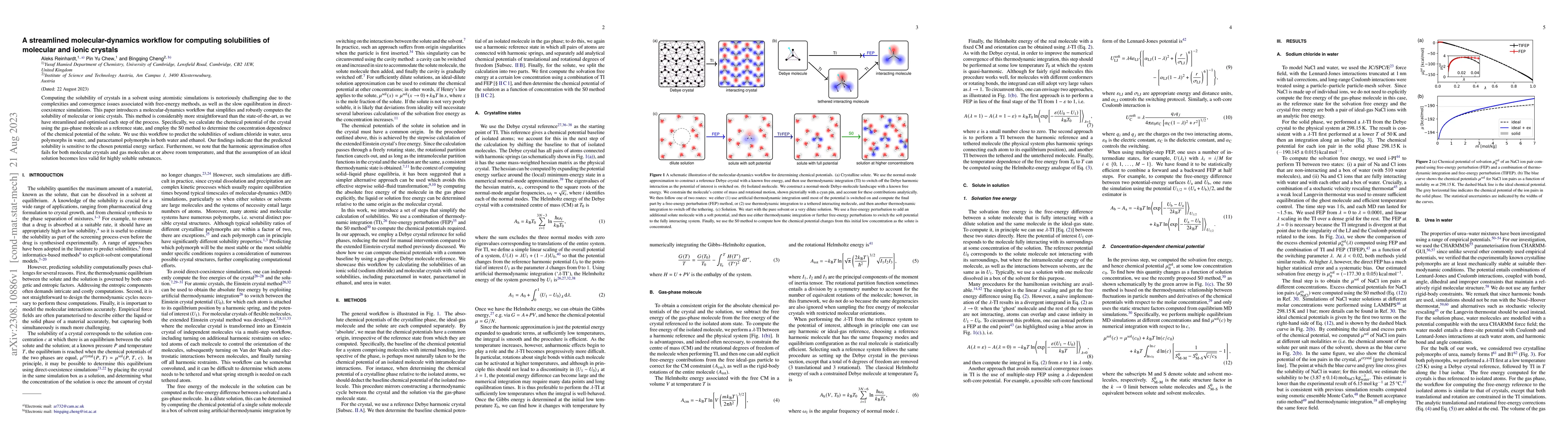 Thumbnail for A streamlined molecular-dynamics workflow for computing solubilities of
  molecular and ionic crystals