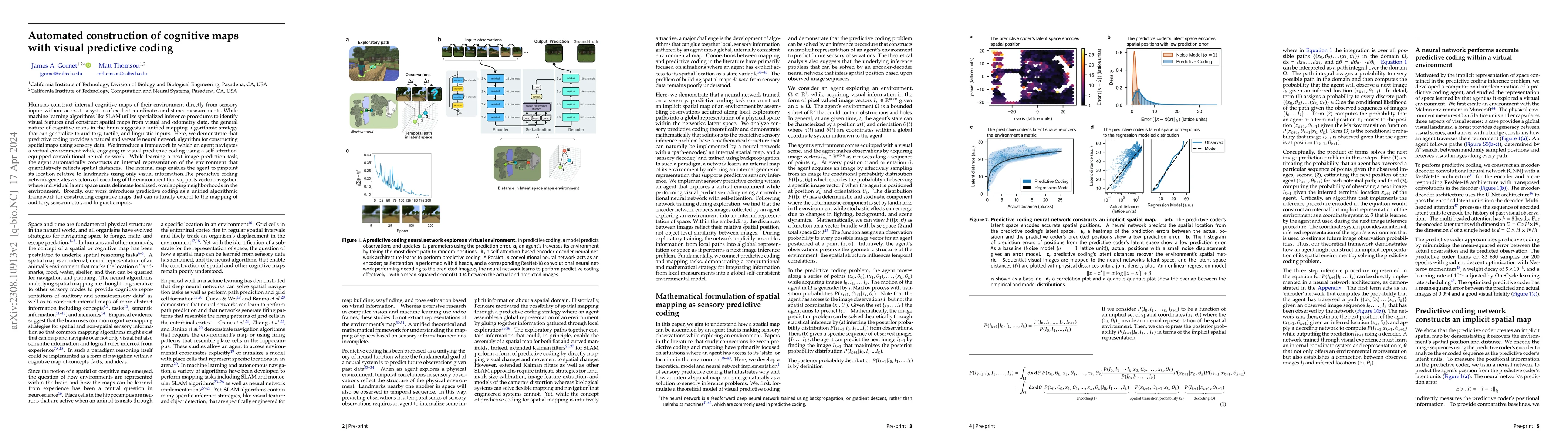Thumbnail for Automated mapping of virtual environments with visual predictive coding