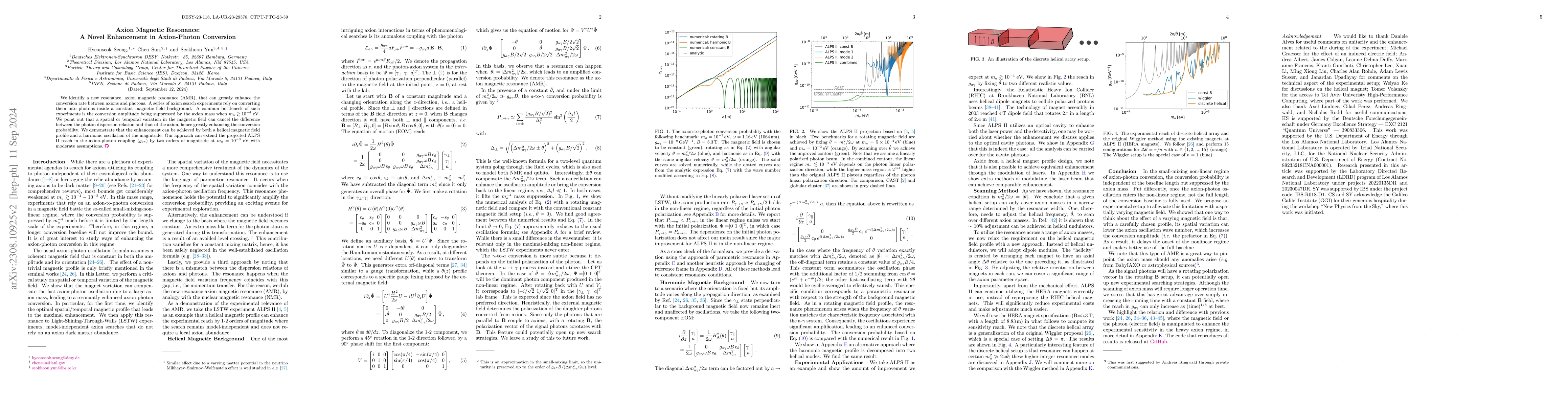 Thumbnail for Axion Magnetic Resonance: A Novel Enhancement in Axion-Photon Conversion