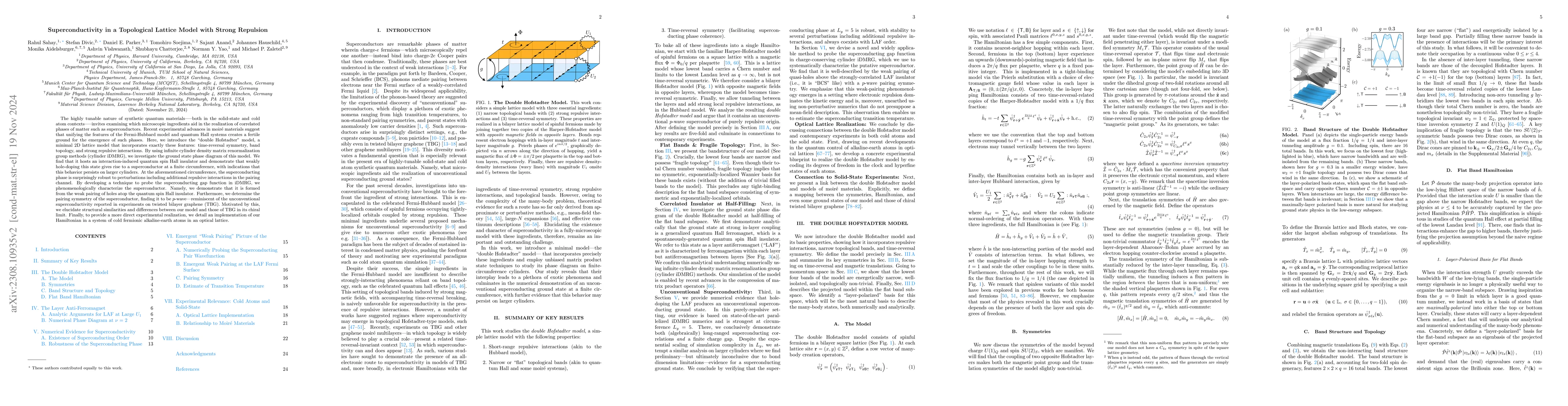 Thumbnail for Superconductivity in a Topological Lattice Model with Strong Repulsion