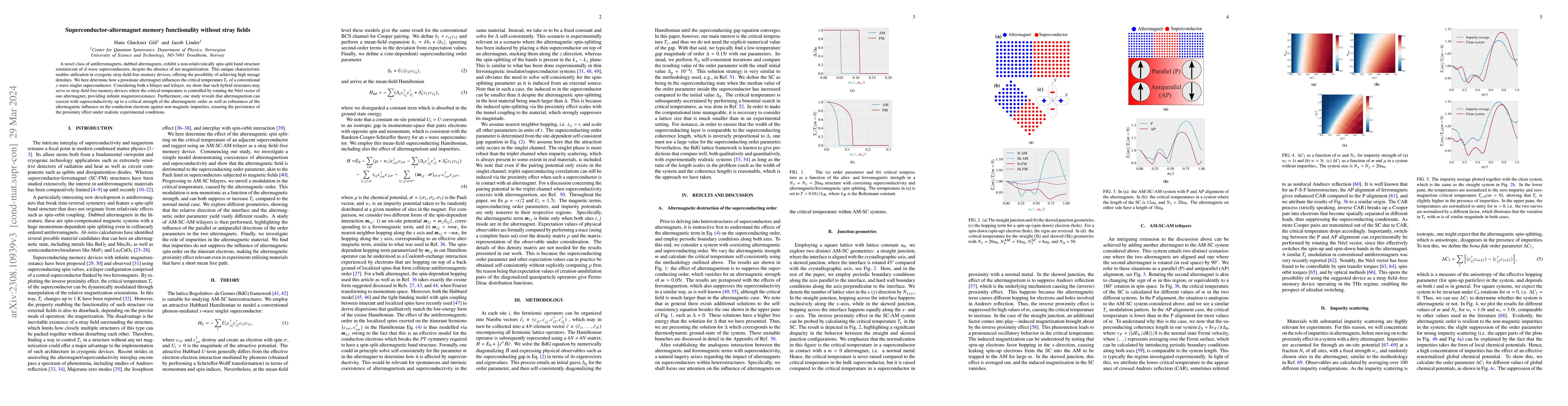 Thumbnail for Superconductor-altermagnet memory functionality without stray fields