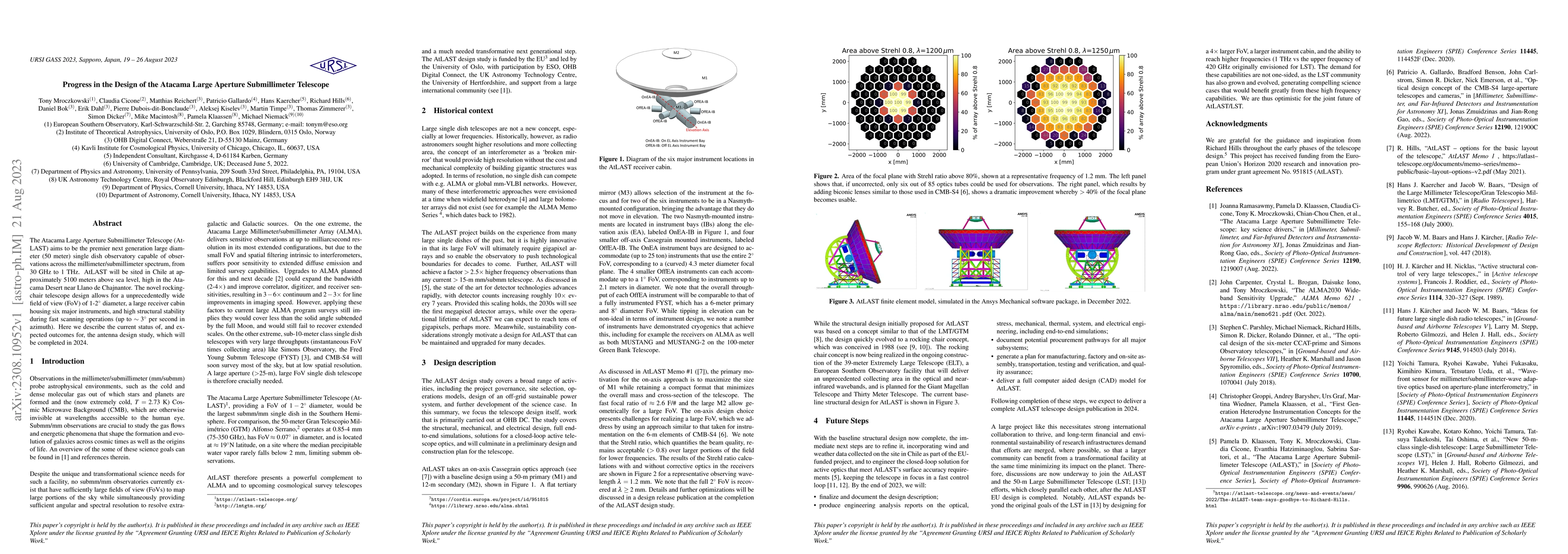 Thumbnail for Progress in the Design of the Atacama Large Aperture Submillimeter
  Telescope