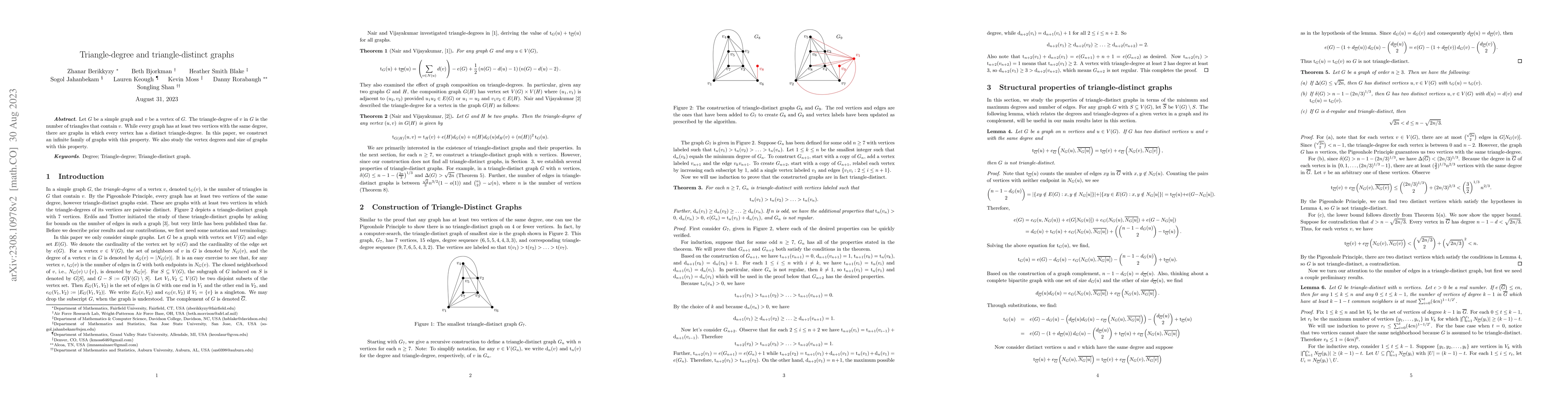 Thumbnail for Triangle-degree and triangle-distinct graphs