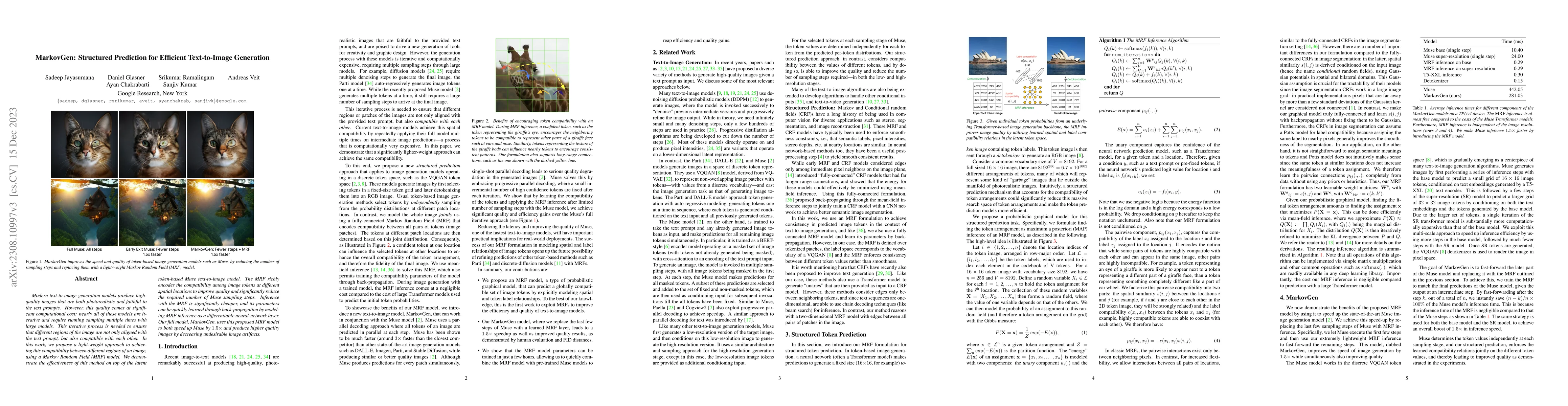 Thumbnail for MarkovGen: Structured Prediction for Efficient Text-to-Image Generation