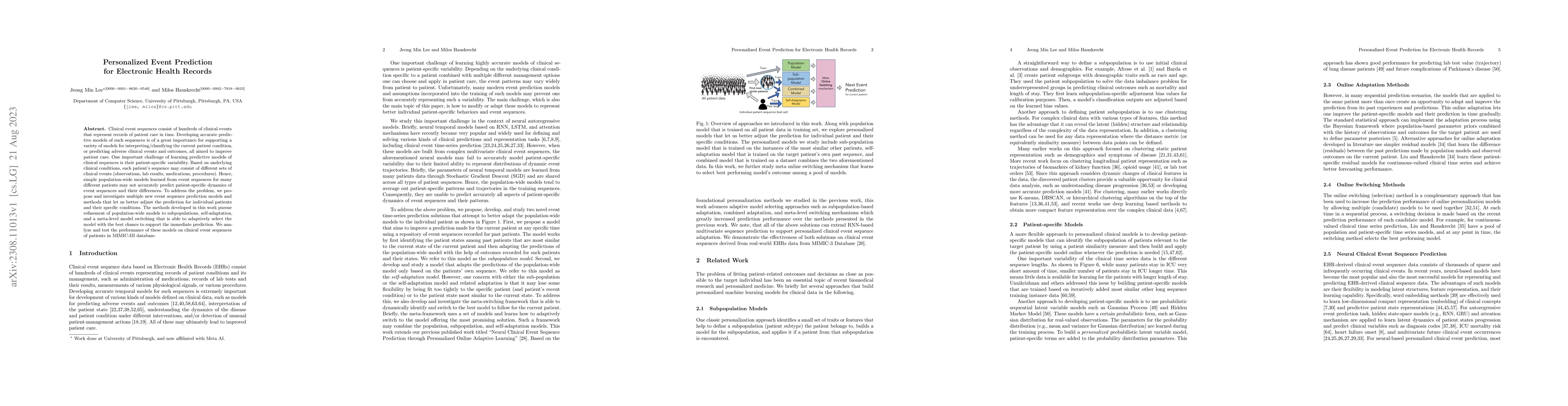 Thumbnail for Personalized Event Prediction for Electronic Health Records