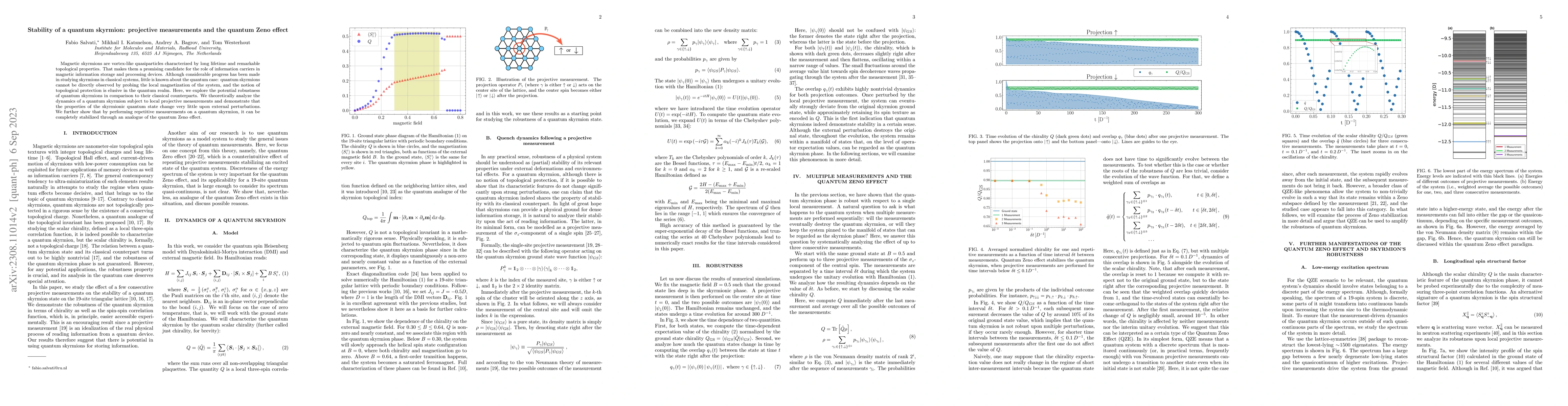 Thumbnail for Stability of a quantum skyrmion: projective measurements and the quantum
  Zeno effect