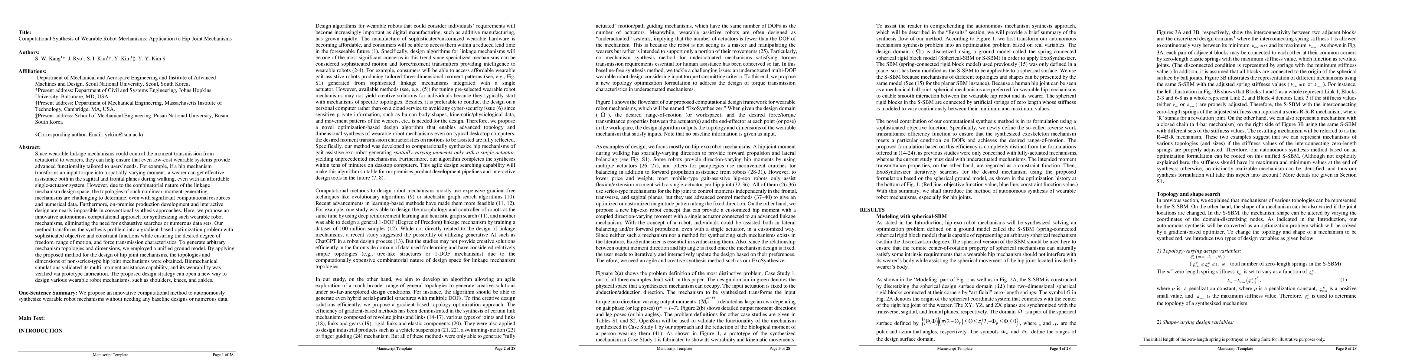 Thumbnail for Computational Synthesis of Wearable Robot Mechanisms: Application to
  Hip-Joint Mechanisms