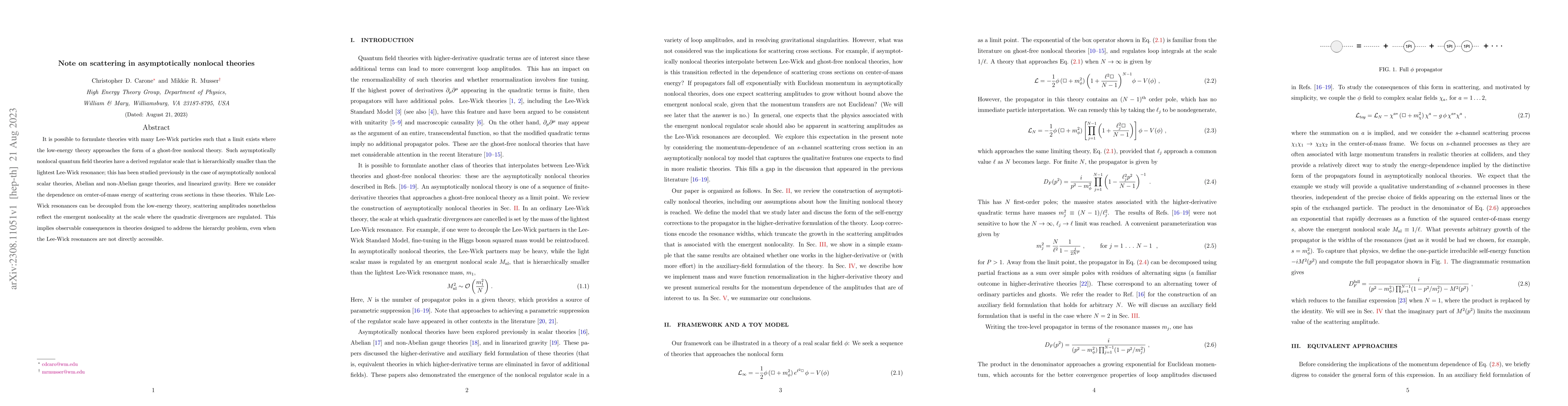 Thumbnail for Note on scattering in asymptotically nonlocal theories