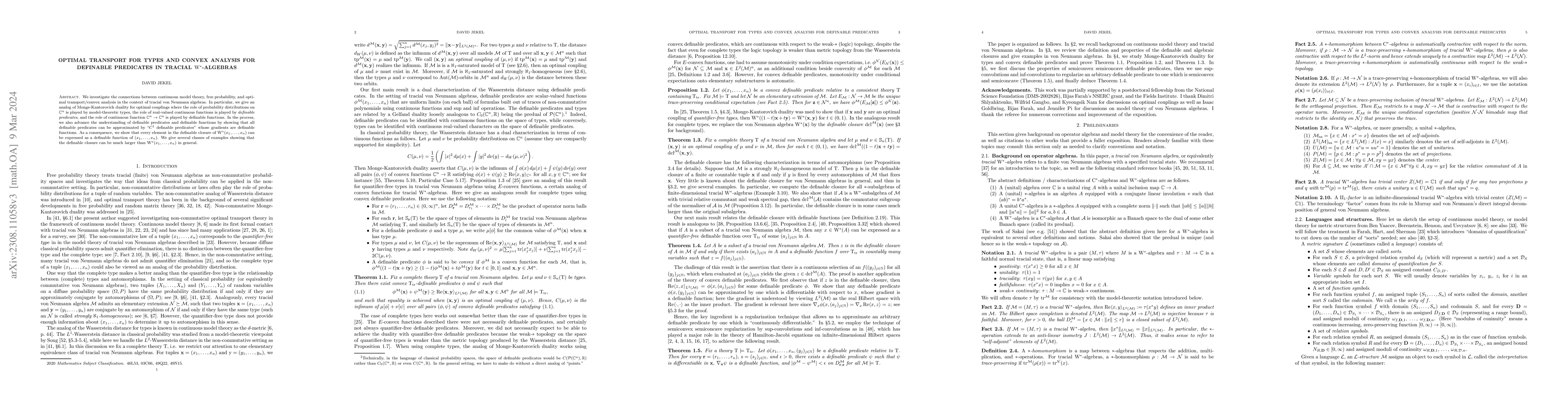 Thumbnail for Optimal transport for types and convex analysis for definable predicates
  in tracial $\mathrm{W}^*$-algebras