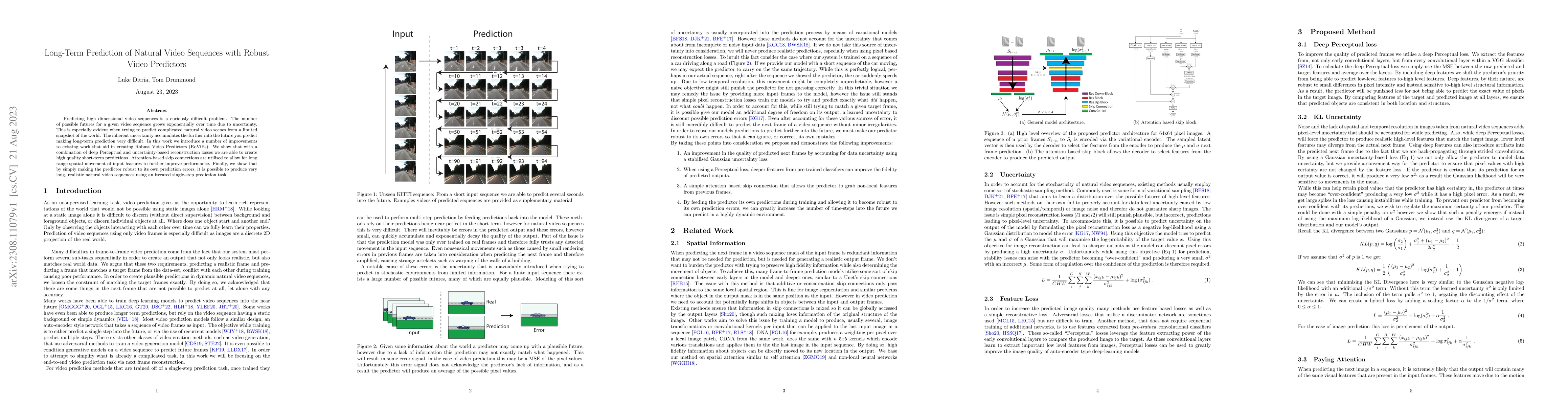 Thumbnail for Long-Term Prediction of Natural Video Sequences with Robust Video
  Predictors
