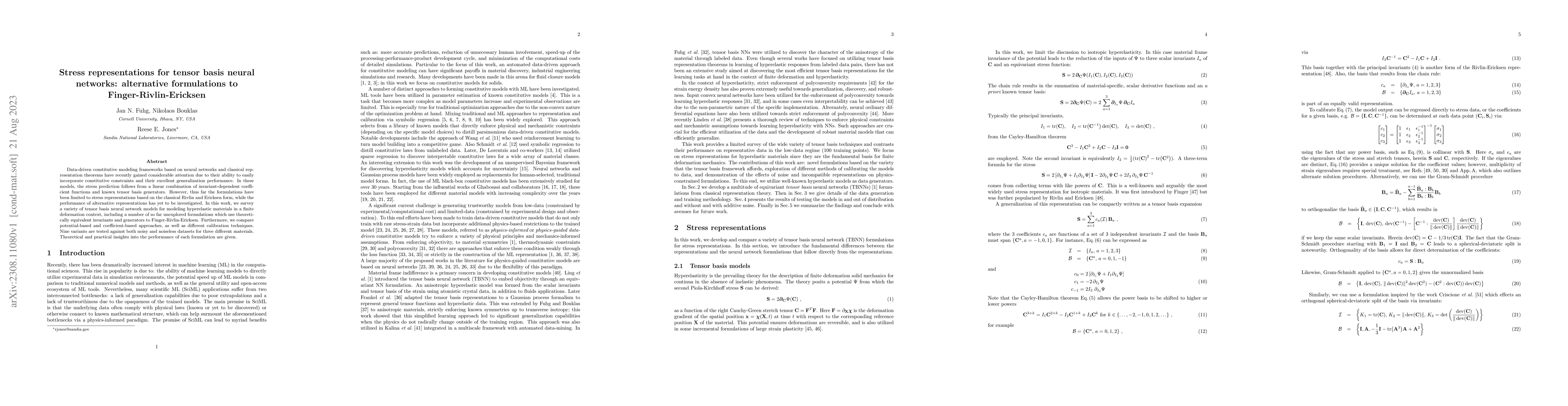 Thumbnail for Stress representations for tensor basis neural networks: alternative
  formulations to Finger-Rivlin-Ericksen