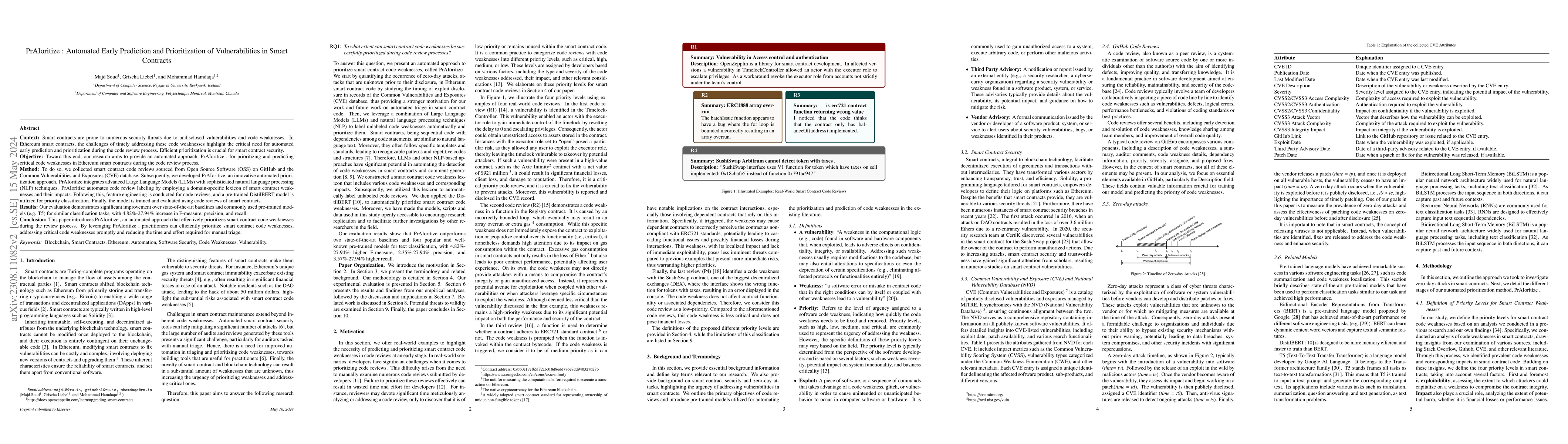 Thumbnail for PrAIoritize: Automated Early Prediction and Prioritization of
  Vulnerabilities in Smart Contracts